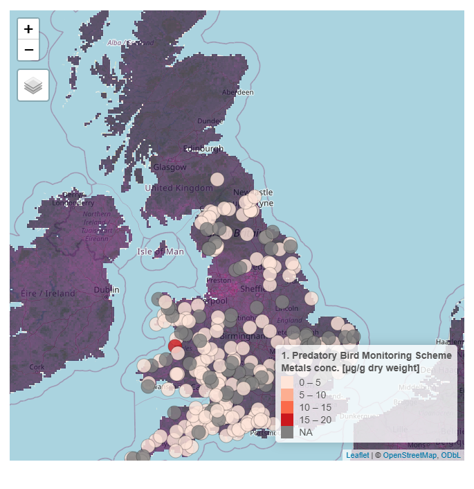 Soil and PBMS data for metals pollution.