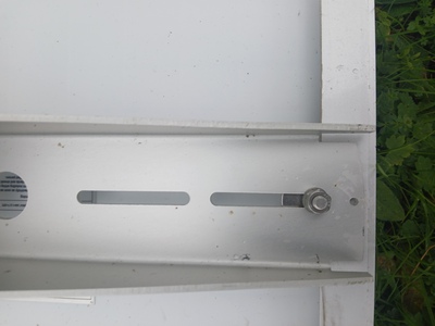 Solar panel back close-up