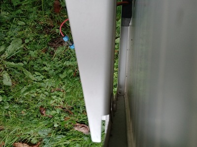 Solar panel side close-up