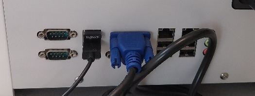 Ports available on the back of the FlowCam instrument's integrated PC